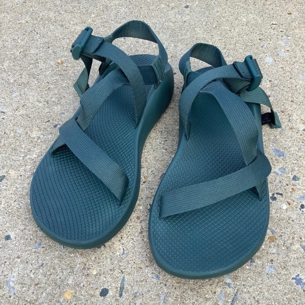 Chaco Z1 Classic Sandals Mens 12 Forest Green Hiking Strappy Sport Shoes J107151